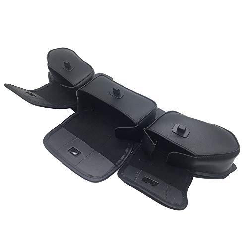 Kyn Motorcycle Windshield Bag Saddle 3 Pouch Pocket Three Pocket Fairing Bag Fit For Harley Touring Electra Street Tri Glide 1996-2013 For 96-13 Harley-Davidson Touring Black #TOP4