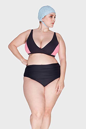 Top sem Bojo com Recortes Plus Size Rosa