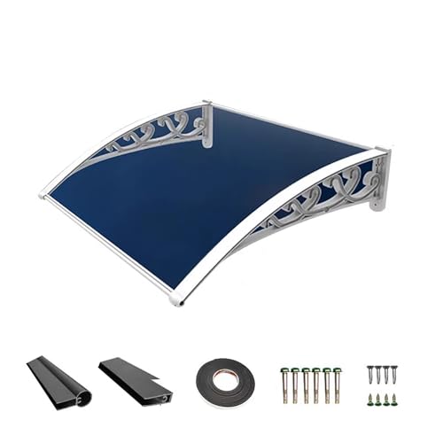 Techo Exterior Lluvia, Toldo para Ventana y Puerta Exterior, Marquesinas Exterior, Diseño de Policarbonato para Protección UV, Lluvia y Nieve, Cubierta Protectora Contra la Lluvia(60*100cm/24*39in)