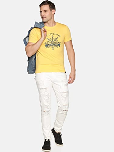 Image of Dollar Cotton Rich Fabric Solid Men's T-Shirt | Fashionable Prints | Branded Loop Label | Wide Array of Attractive Colours