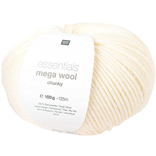 Laine Rico Design Essentials Mega Merino Chunky, 100 g Anthraci Crème