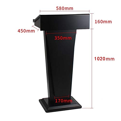 Image of Standing Reading Desk Floor Lectern for Teachers Solid Wood Simple Design for Hotels Churches and Schools - Adjustable Height Gold Finish One Sizecm(Gold-One Size)