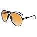 GUVIVI Retro Aviator Sunglasses for Women Men Oversized Classic 70s Vintage Trendy Tangle Free Square Aviators Orange Sun Glasses