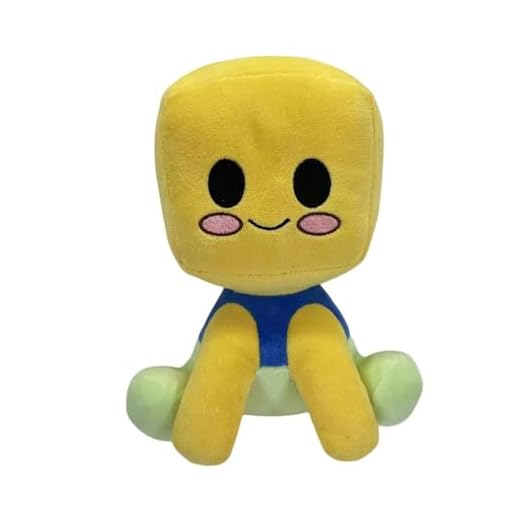 Set de 4 Peluches Blox Buddy, 25 cm, Muñecos Suaves Inspirados en Juegos, Coleccionables Kawaii para Niños y Gamers (Roblox Noob)
