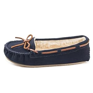 Minnetonka Womens Cally Slipper Dark Navy Suede Size 11