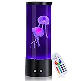 Gifts for Adults Kids, 16 Color Setting Jellyfish Tank Mood Light USB Powered Aquarium Night Light L
