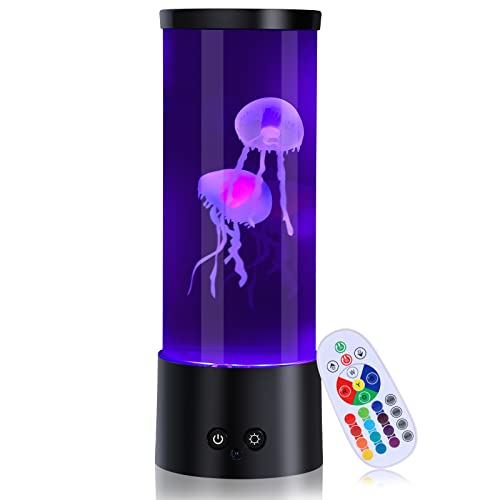 Gifts For Adults Kids, 16 Color Setting Jellyfish Tank Mood Light Usb Powered Aquarium Night Light Led Fantasy Jellyfish Lava Lamp For Home Office Bedroom Decor For Christmas Holiday Birthday Party #TOP8