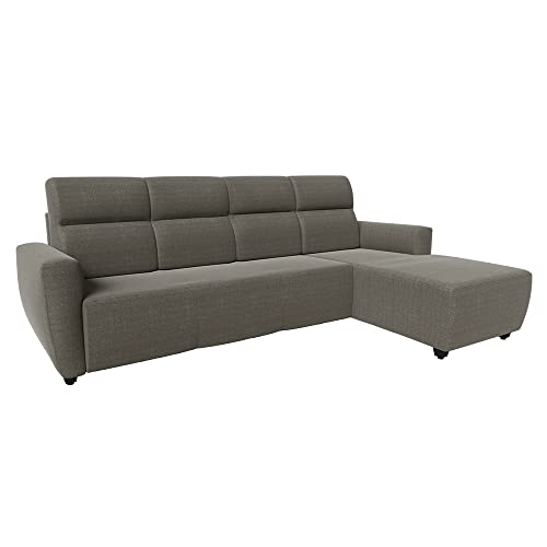 Image of Wakefit Sofa Set | 3 Year Warranty | Sofa 3 Seater, 3 Seater Sofa for Living Room, Wooden Sofa Set, 3 Seater + Right Aligned, Sofa for Living Room - Belize(Omega : Grey)