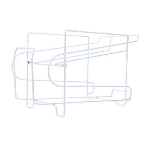 Mikinona 1pc Iron Beer Holder Rack Portable Storage Organizer for Cans Sturdy Design for Kitchen Fridge Bar Living Room White