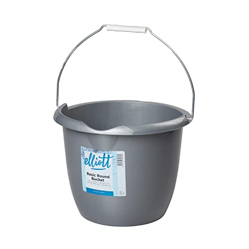Elliott Round Plastic Bucket 10L Grey