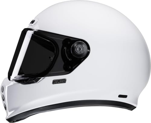 Casque HJC V10 UNI Blanc S en Fibre de Verre de Qualité Supérieure