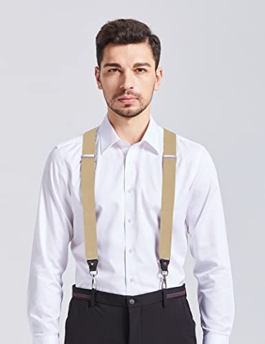 Image of Men's Suspenders with Swivel Hooks and Adjustable Braces, Suitable for Heavy Duty, Big and Tall