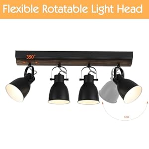 Keesfu lighting farmhouse track lighting 4 light track lighting fixtures ceiling black kitchen track lighting for kitchen and dining room  urban country home decor