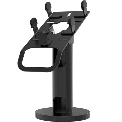 Image of CTA Digital Universal Credit Card Reader Stand - Reader Terminal Stand for Verifone, Ingenico & Pax POS Stations - Bolt Down or Adhesive Anti-Theft Security - Easy Install