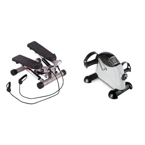 Stepper à niveau de difficulté réglable et mini vélo d'exercice compact