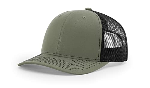 Richardson 112 Trucker Hat - Premium Blank Baseball Cap, Adjustable Snapback Hat - Structured Six Panel Richardson Blank Hats