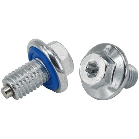 Dsnaduo 2 Pcs Oil Drain Plug M12-1.75, 15mm Hex Head T45 Torx Compatible with 2013-2022 GMC, Buick, Cadillac, Chevrolet, Replace GM 55577568, 090-948, 090948 Cover