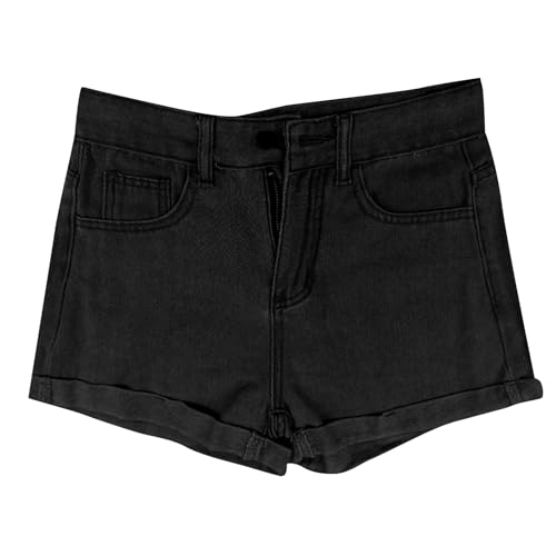 Womens Jean Shorts High Waisted Trendy Summer Wide Leg Stretchy Baggy Folded Hem Y2k Girls Denim Shorts Hot Shorts4