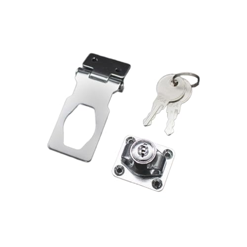 Lockable Door Hasp Heavy Duty Hasp With Key Secure Door Hasp Not Drilling Required For Enhances Home Security