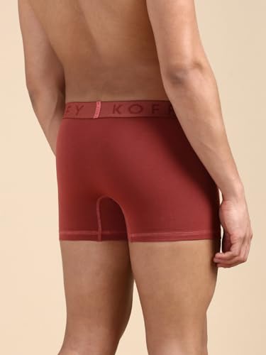 Image of KOFFY Men's Stretchable Cotton Lycra Long Trunk with C-Type Front Open | Wrinkle-Free | Ultra-Soft Elastic