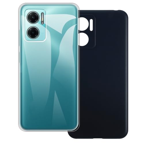 UOGNADGD 2�� TPU�P�[�X Xiaomi Redmi 10 5G �Ƃ̌݊������� �X�}�z�J�o�[ - �ϏՌ��t���L�V�u���ی�A�N�Z�T���[ �����J�b�g���H (�N���A+�u���b�N)