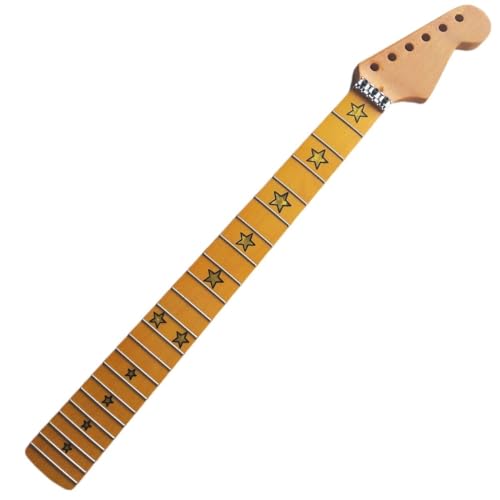 Manche guitare électrique érable 22 frettes jaune pièces détachées lutherie