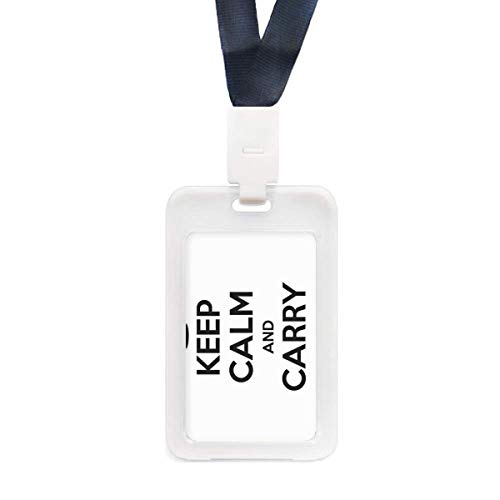 Étui pour carte d'identité transparent noir Keep Calm résistant