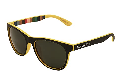 Lunettes de soleil polarisées Soft Ray de Goodbye Rita - Modèle mixte noir et jaune
