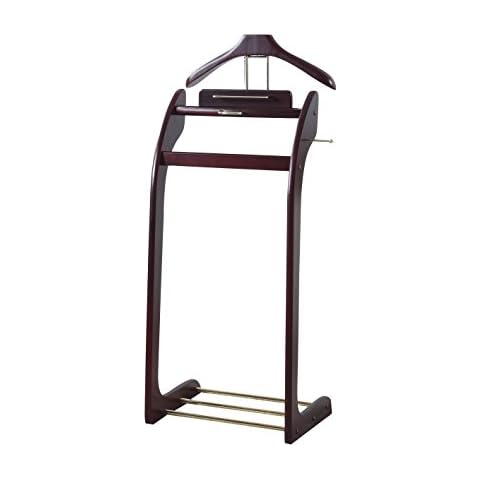 Proman Products Wardrobe Valet, Mahogany Cover