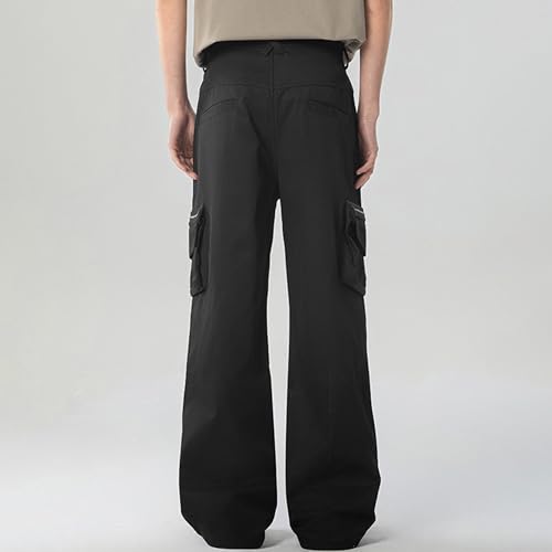 XYXIONGMAO Men's Multi Pocket Black Baggy Hip Hop Loose Techwear Cargo Pants Streetwear Sweatpants Casual Tactical Pants3