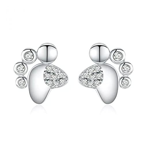 Boucles d'oreilles empreintes en argent sterling anti-irritation pour femmes