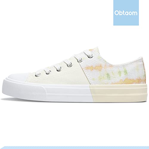 Image of Obtaom Unisex Canvas Shoes Low Top Fashion Sneakers Slip on Walking Shoe