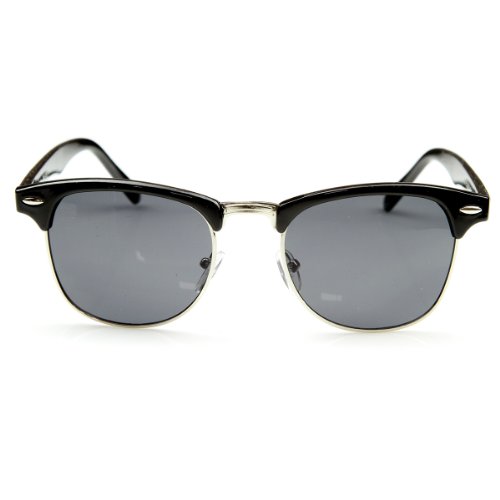 Image of zeroUV Half Frame Semi-Rimless Horn Rimmed Sunglasses