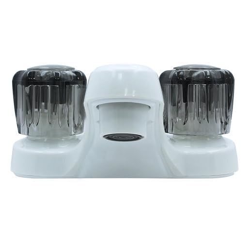 WMF RV Bathroom Faucet with Smoke Handles 4-Inch Centerset 2 Handle Sink Faucet for Camper Travel Trailer Mobile — view 2