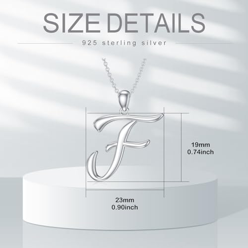 Initial Necklaces 26 Capital Letter Necklaces S925 Sterling Silver Letter Pendant Initial Necklace for Women4