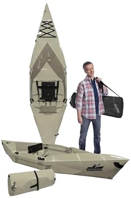 Tucktec 10' PRO Foldable Kayaks - Full Size Tan Folding Kayak - Portable Kayak for Adults - Made in USA - Tan