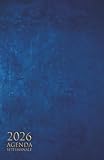 AGENDA SETTIMANALE 2026: una settimana su due pagine , 12 mesi da Giugno a Dicembre 2026 , Formato (A5) blu
