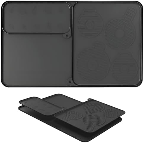 3 Pack Multi Purpose Silicone Mats Thick Heat Resistant Silicone for Dish Drying, Baking, Pet Feeding, Non-slip, Countertop Protector(L 25.6