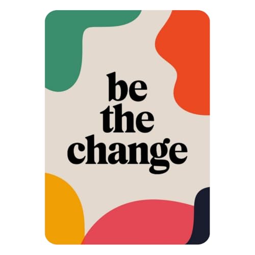 Image of Zesta Bathroom Decor Items Washroom Decor Tin Sign | Aesthetic Posters Wall Poster for Bedroom | Magnetic Cafe Decoration Items / Restaurant Decorations Items | Quirky Home Decor Bar Accent (Be the Change)