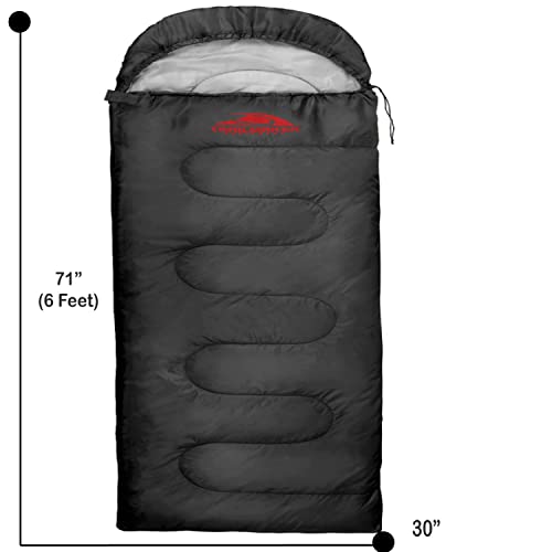 Bolsa de dormir para clima frío para adultos, adolescentes y niños, con capucha y bolsa de compresión para camping, mochilero, frío extremo, interiores o exteriores miniatura 3