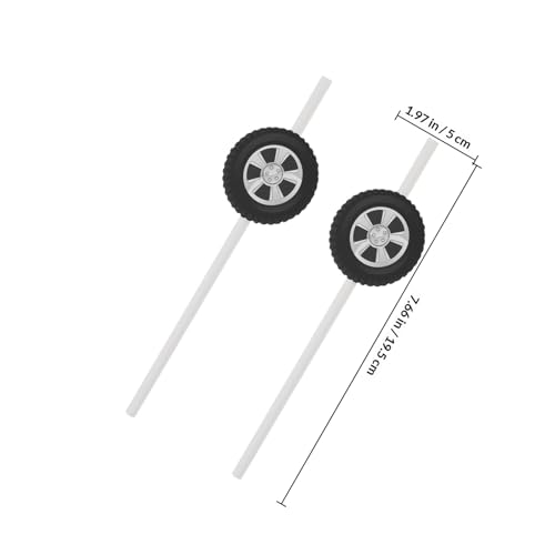 20 pitillos de papel desechables 19.5 cm negro miniatura 2