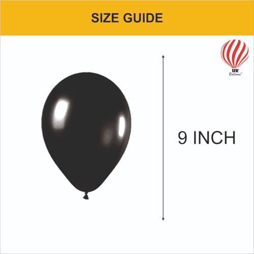 Image of HK balloons 50Pcs Golden White Black Anniversary Decoration Item Kite Set With Golden Confetti Balloon For Wedding Anniversary Decoration Combo for Couple Rubber