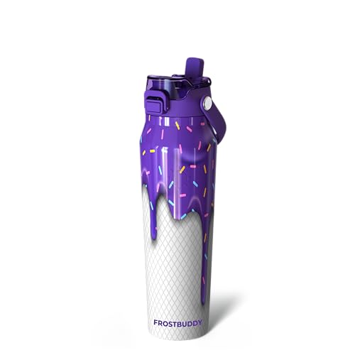Frost Buddy 32oz Insulated Water Bottle with Straw & Chug Lid | Leak-Proof Stainless Steel | 24-Hours Cold | Sweat-Proof, Cup Holder Friendly | Ideal for Gym, Travel, Sports & Everyday Hydration