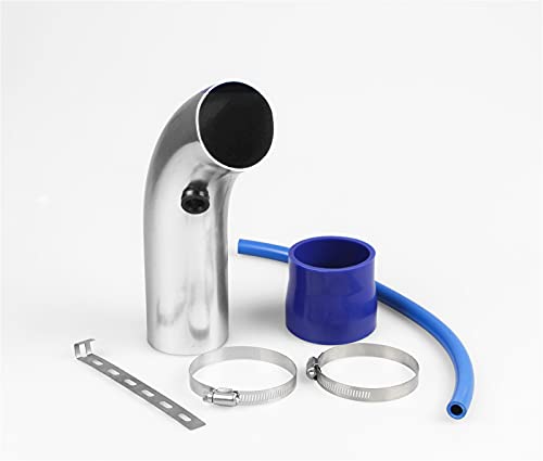 3 Inch Universal Aluminum Cold Air Intake System Filter Car Truck Turbo Piping Silver #TOP1