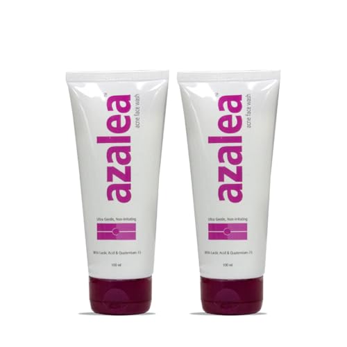 Azalea Acne Face Wash for Acne Prone & Oily Skin | Dermatologist Recommended Gentle Cleanser for Glow & Radiance | Protein Based Acne Face Wash | 100ml x 2 | Pack of 2