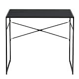 Bureau d'ordinateur simple pour petits espaces, station de travail pour bureau à domicile, noir, 100 x 48 x 72 cm