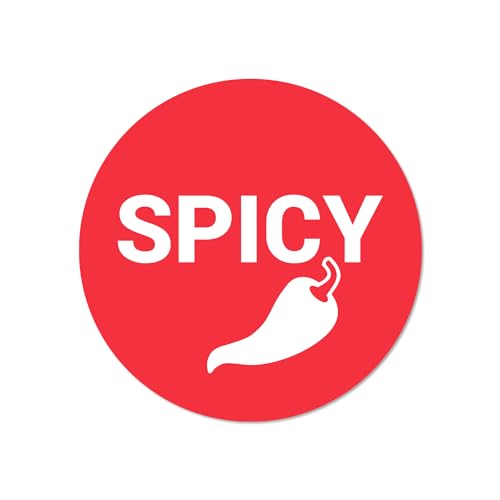 Étiquettes autocollantes épicées pour éviter les erreurs de commande | Stickers rouges de 3,8 cm