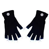 Xijobido Guantes Luminosos para Adultos - Manoplas Intermitentes Accesorio Para Disfraz De Halloween | Guantes LED De Colores Con Luces Parpadeantes En Los Dedos | Para Pascua Halloween Navidad