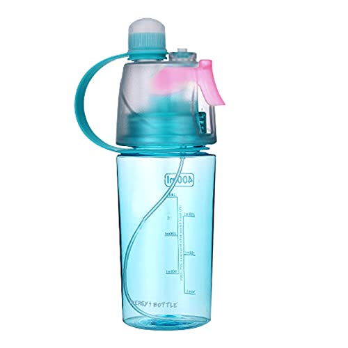 Bouteille d'eau de sports brumisation,portative pulvérisation étanche bouilloire de 400 ml avec paille Retourner,pour le cyclisme Escalade Fitness Randonnée Course à pied Alpinisme,Extérieur Hydrater