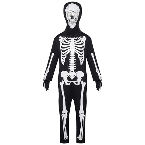 Disfraz De Del Esqueleto Infantil - Disfraz Esquelético Para Niños | Esqueleto Luminoso De En General Para Niños | Bodysuit De Cosplay, Guantes, Casco Para, Pequeños, R